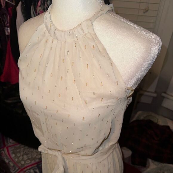 NWTs ModCloth Illuminated Elegance Chiffon Maxi Dress Size Small - Picture 5 of 9